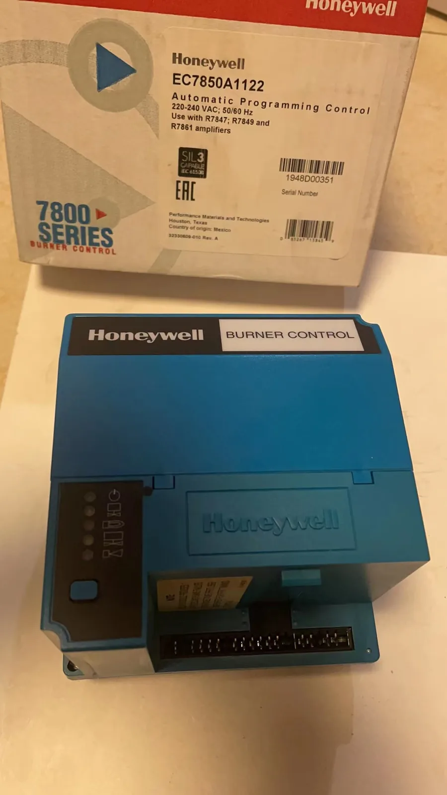 RM7890A1015/U 7800 Series Automatic Primary Burner Control Honeywell ...